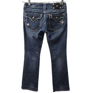 Miss Me for Buckle Women's Blue Bootcut Distressed Denim Jeans 29 JE5369B2L
